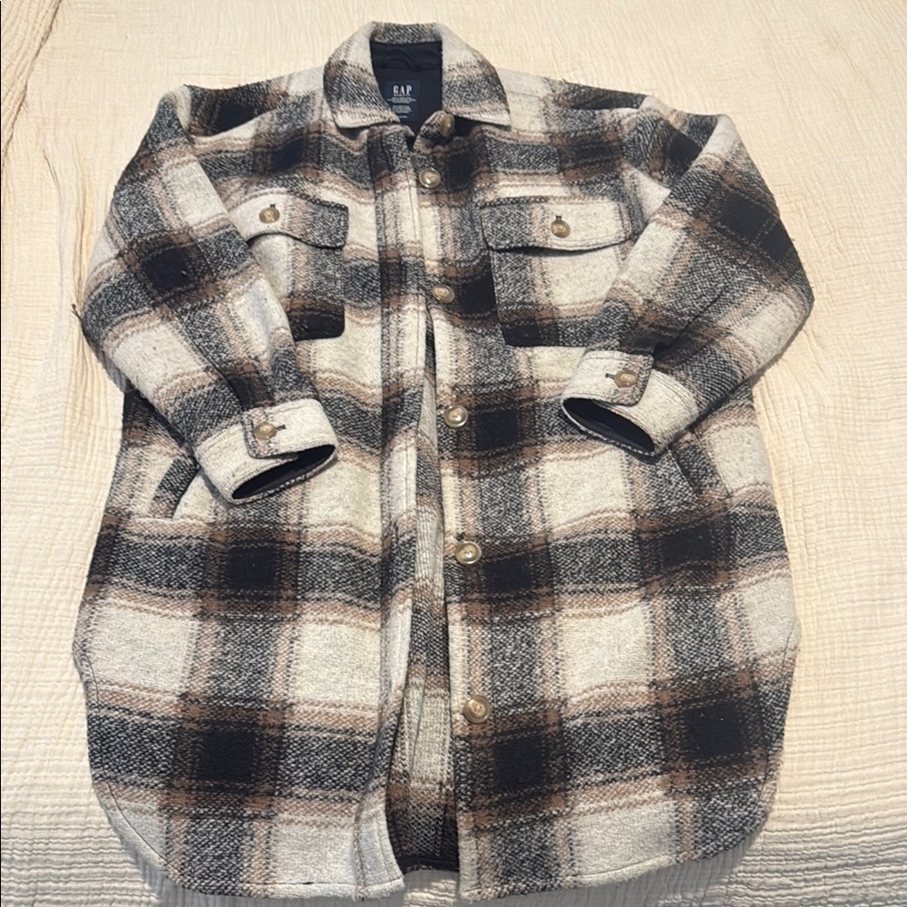 GAP Petite Plaid Jacket
